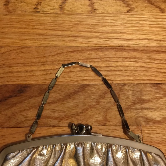 Vintage Gold Clutch with Chain - Picture 2 of 7